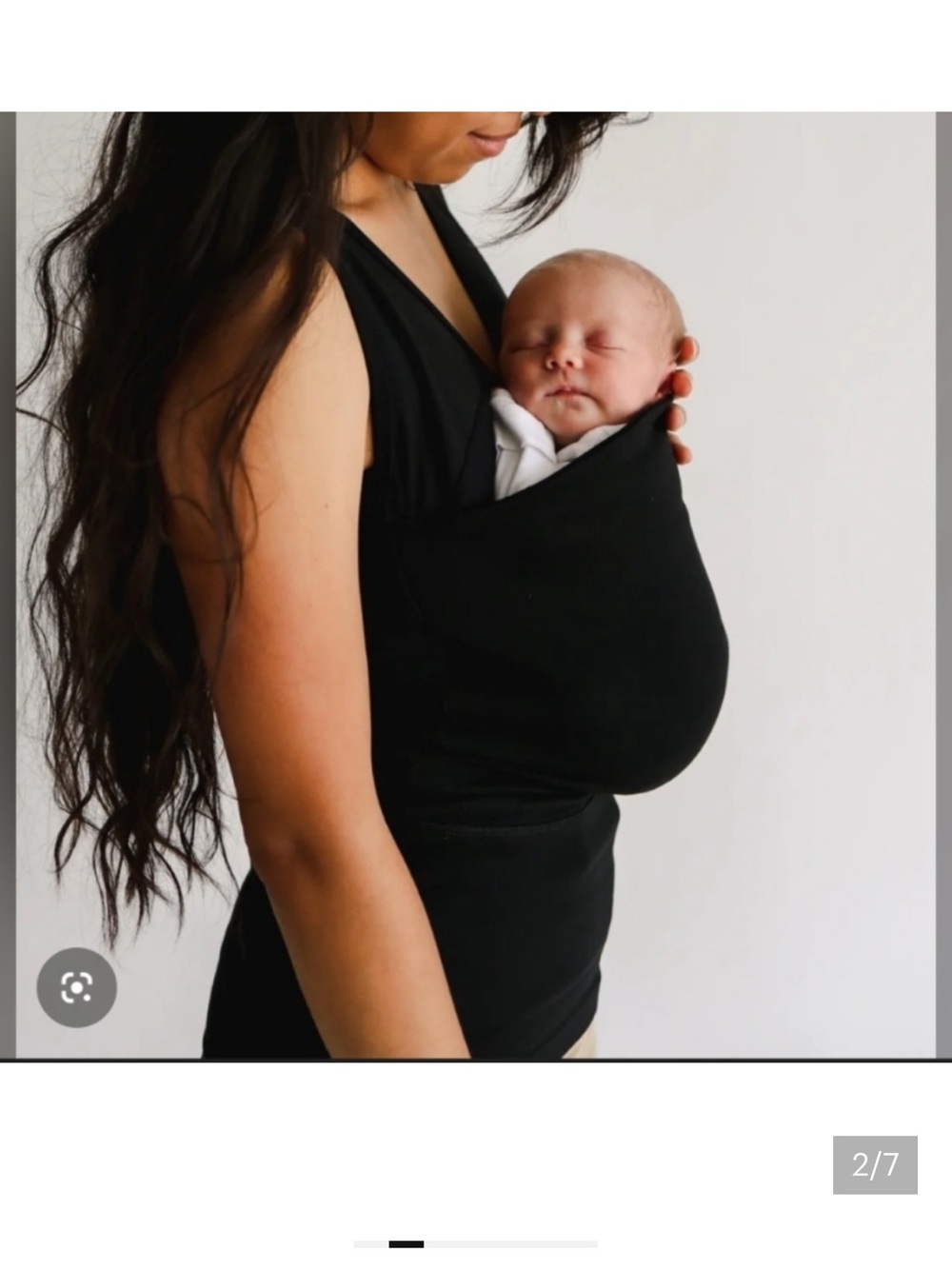 Lalabu Women’s Black Soothe Babywearing Carrier Postpartum Tank Shirt- Size M